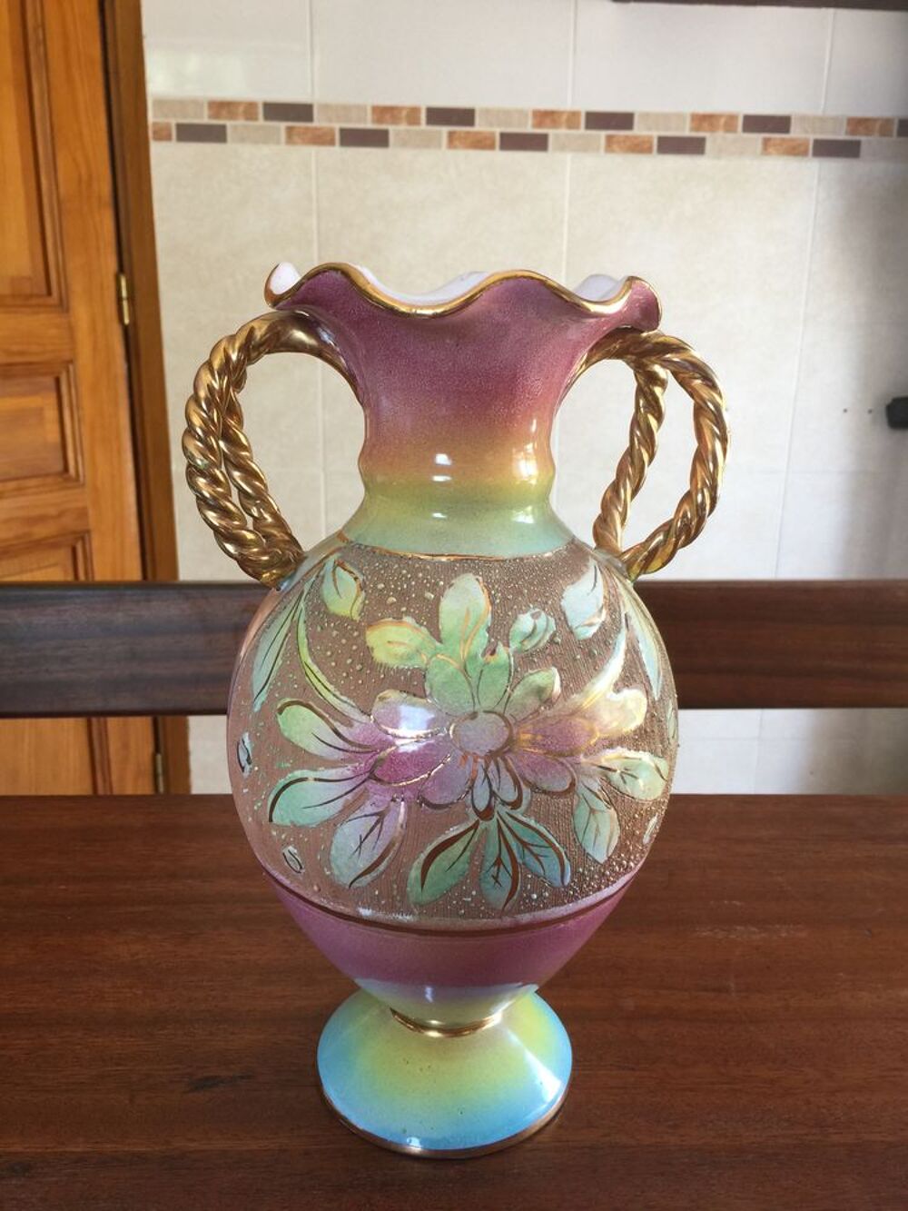 Vase c&eacute;ramique italienne ALLEGRANTI &quot; Montelupo &quot; Dcoration
