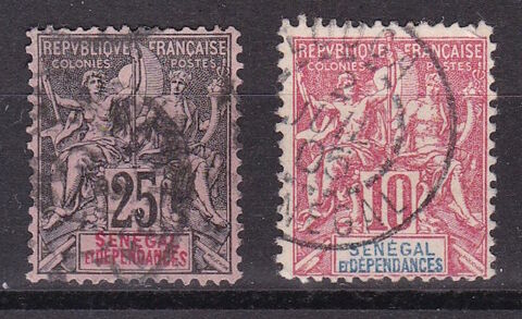 Timbres FRANCE-Colonies-SNGAL-1892-1901 YT 15-22 1 Lyon 5 (69)