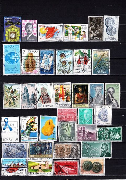 lot de 57 timbres d'ESPAGNE 2 Les glisottes-et-Chalaures (33)