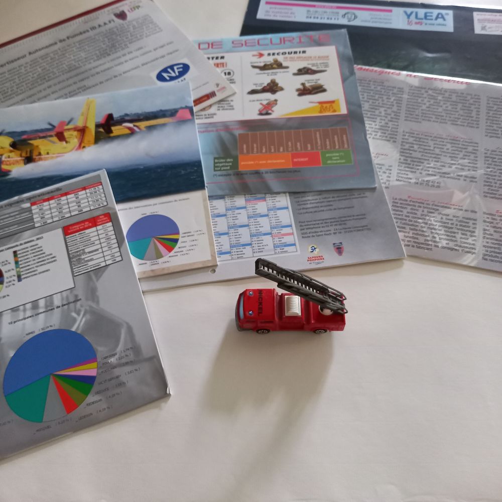 Lot de 7 calendriers de sapeurs pompiers et son camion 