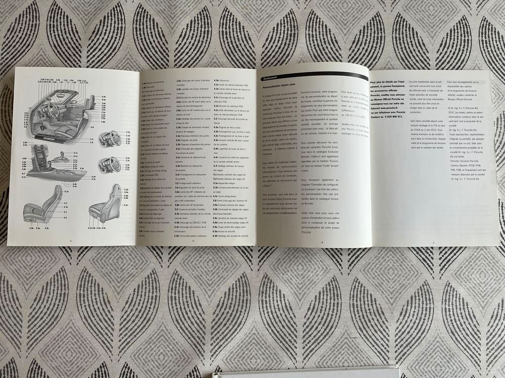 Livre Boxster S avec tous les codes d'options Porsche Livres et BD