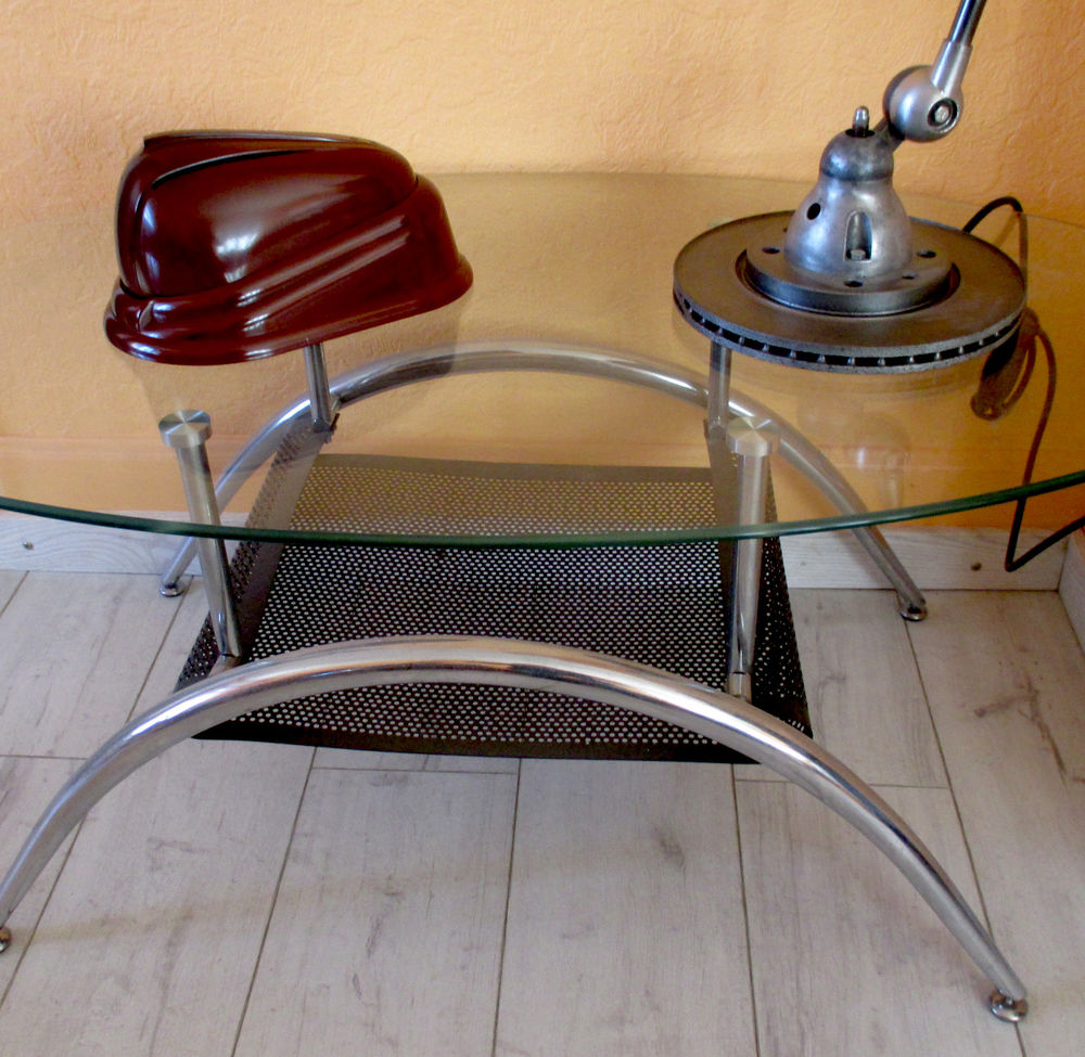 Table basse ovale ann&eacute;e 1960/80 Meubles