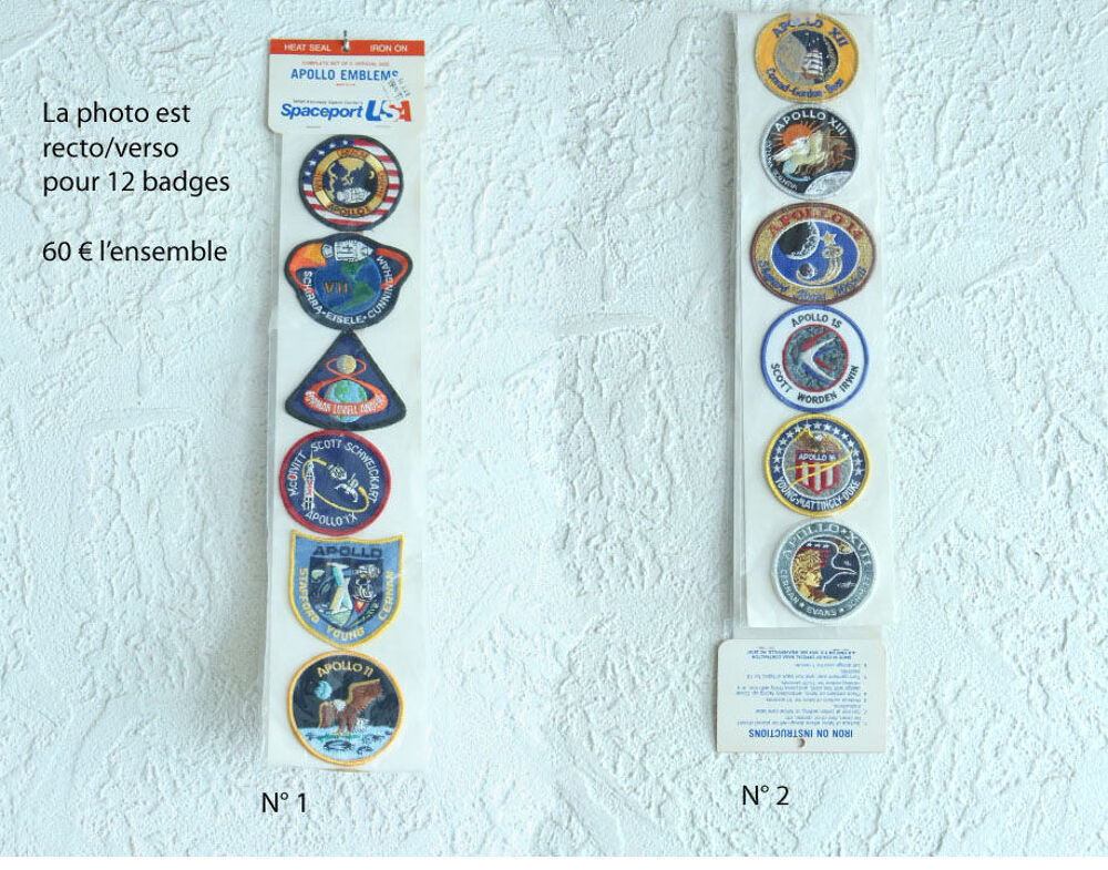 Badges de la NASA.
