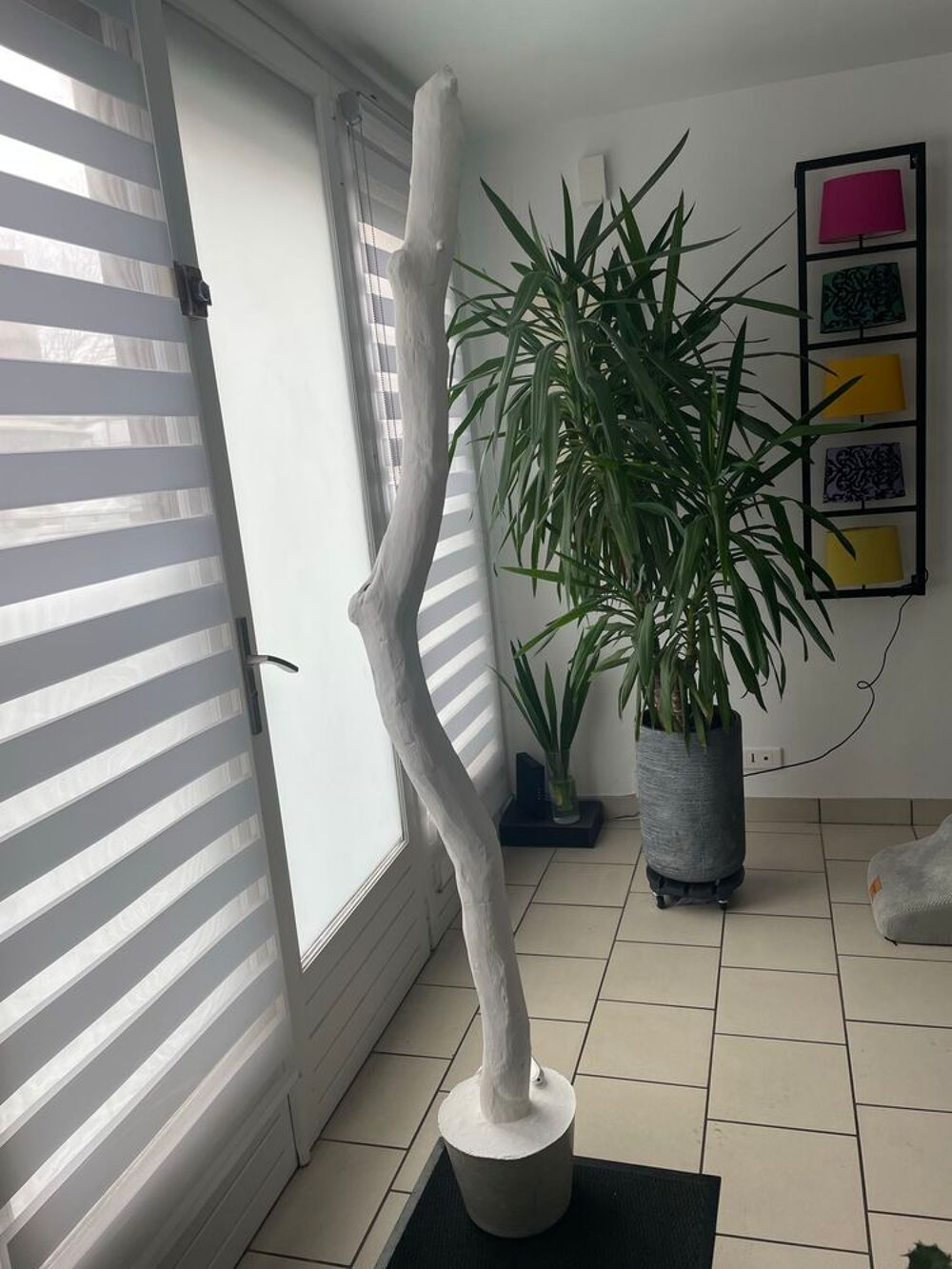 luminaire, lampadaire, bois artisanale Décoration