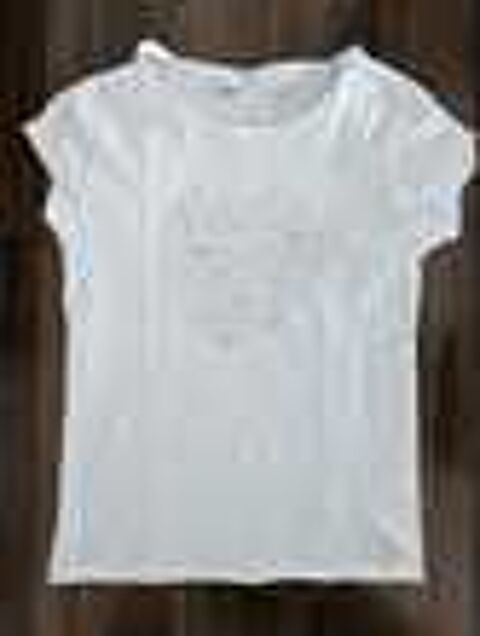 Tee shirt &eacute;t&eacute; blanc G&eacute;mo 8 ans fille Vtements enfants