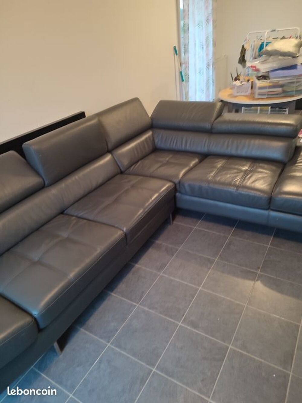 Canap&eacute; d'angle en cuir scindable Meubles