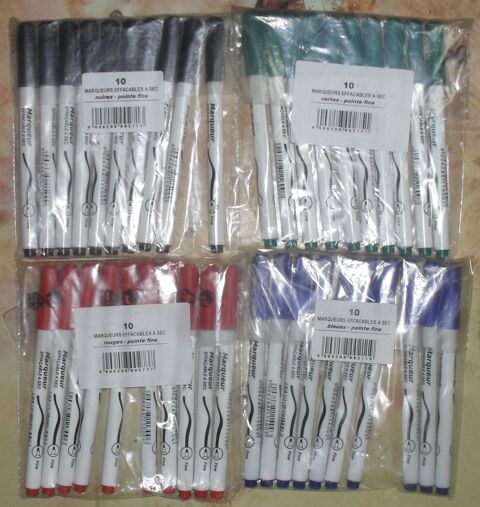 Lot de 4 fois 10 marqueurs effa�ables 30 Montreuil (93)