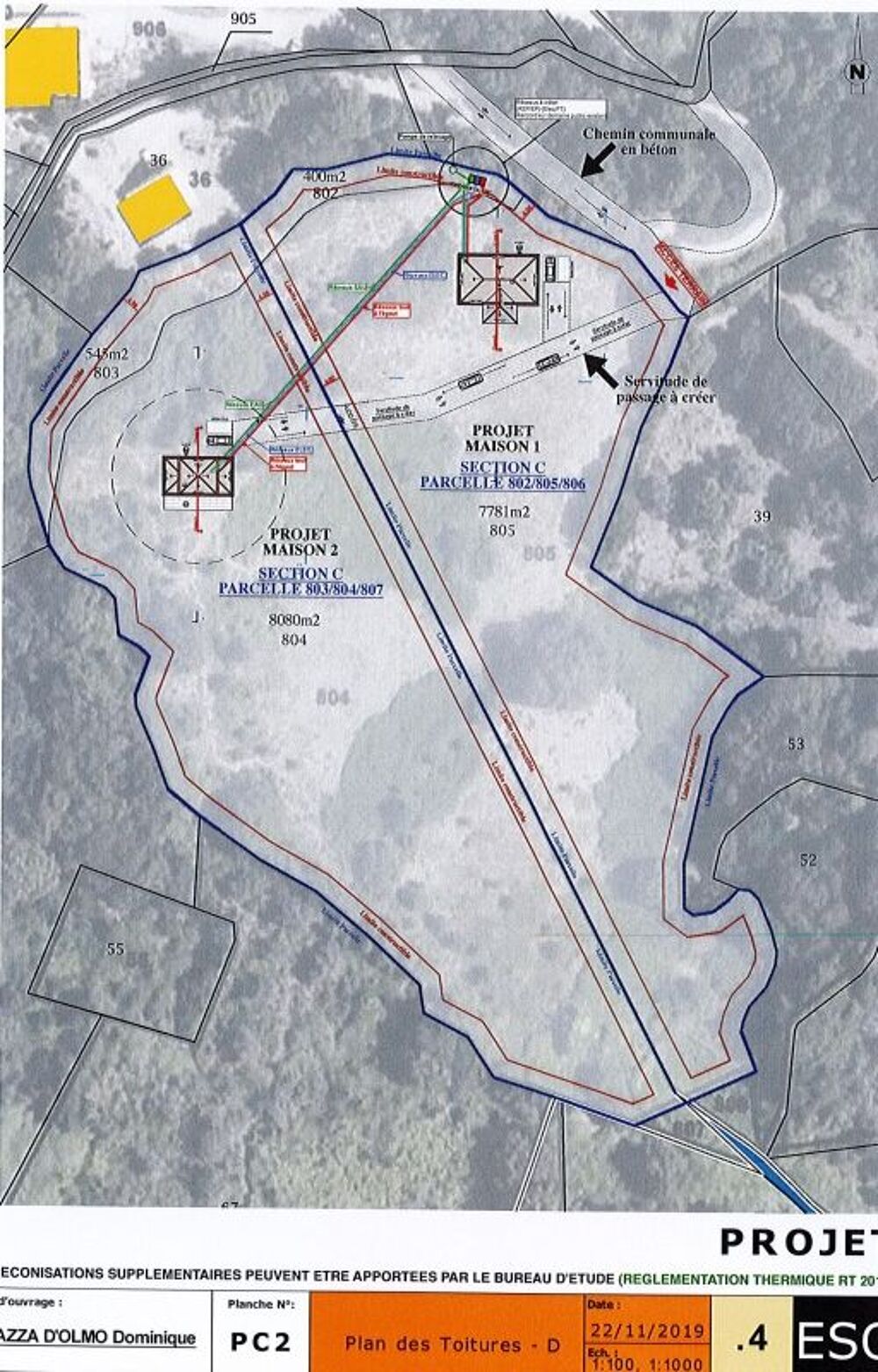 Vente Terrain 2 terrains de 8 000 m² chacun avec PC purgé proche Ajaccio Azilone-ampaza