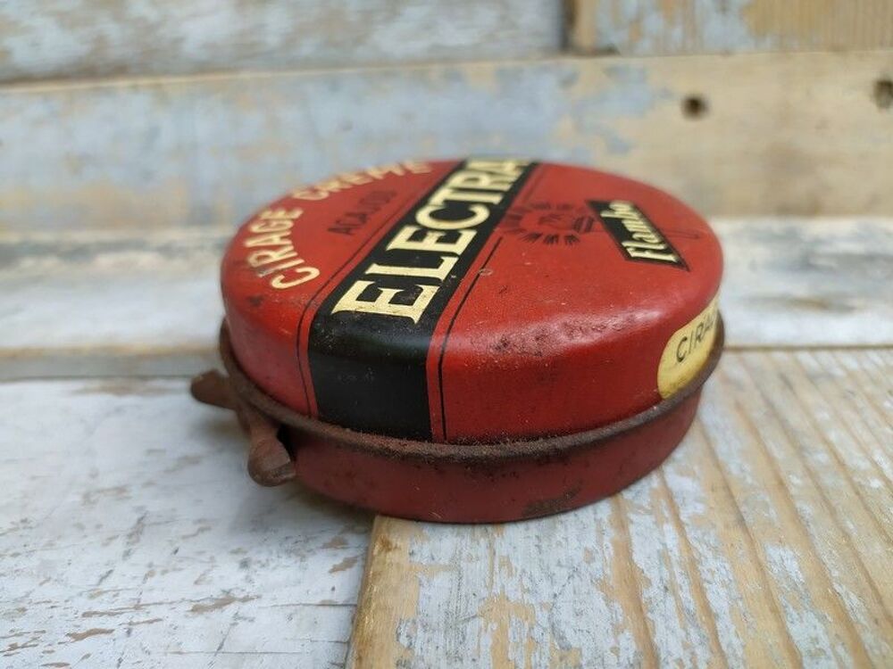 Ancienne Boite Publicitaire Cirage Electra Flambo N&deg;5
