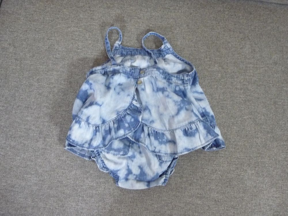 Ensemble Top &agrave; Bretelles avec son Short Bleu D&eacute;lav&eacute;- Gap Vtements enfants