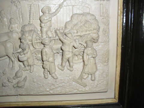 TABLEAU ANCIEN  FONTAINE PÉTRIFIANTE  C.FBECKER 320 Vichy (03)