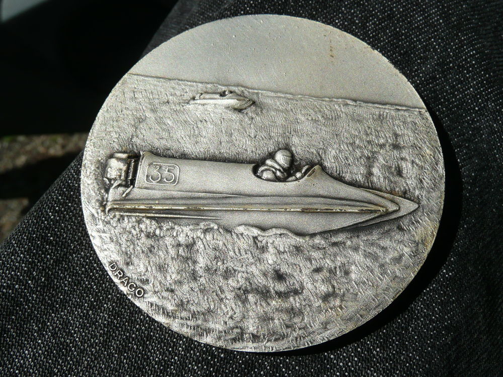 M&eacute;daille Drago bateau de course Hydroplane 