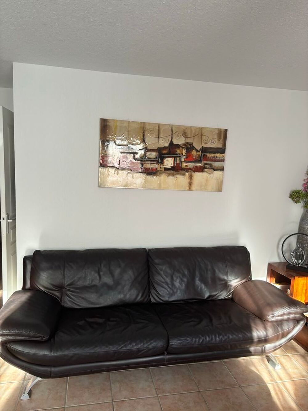 Canap&eacute; + Fauteuil Cuir Meubles