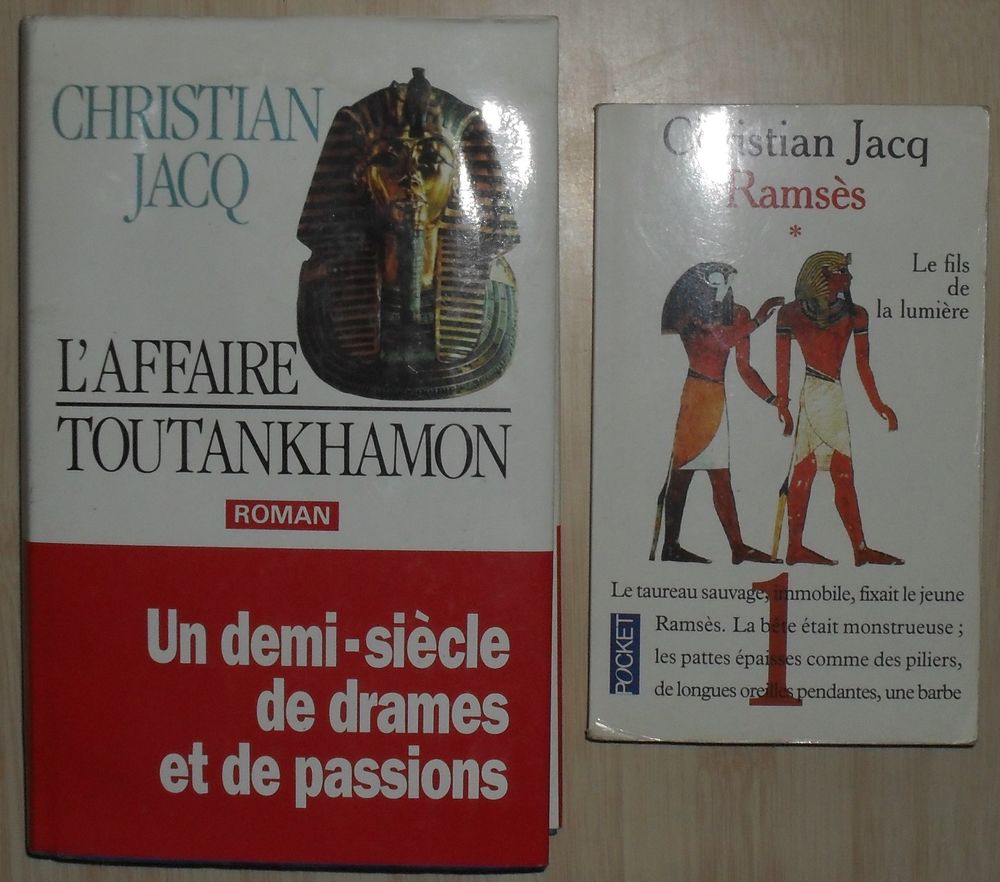 2 livres de Christian Jacq sur l'Egypte en tr&egrave;s bon &eacute;tat Livres et BD