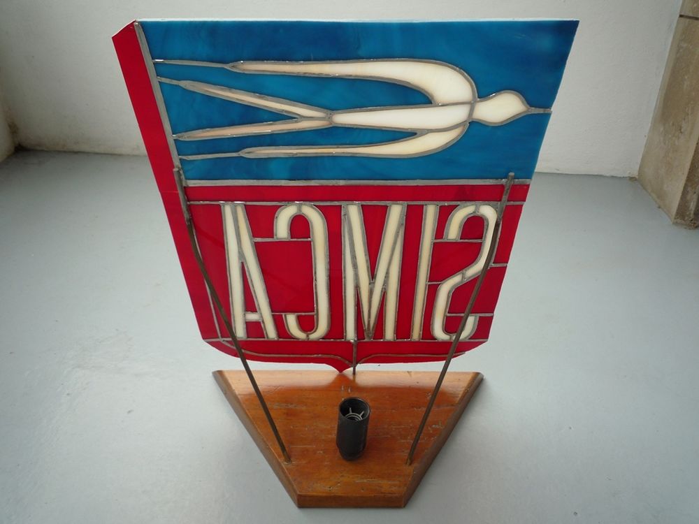 Blason SIMCA - Vitrail artisanal 