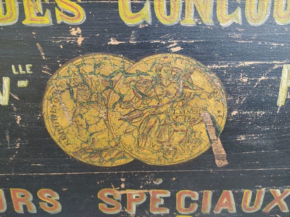 Panneau Bois Publicitaire Trieurs Jules Marot Niort ca1900 