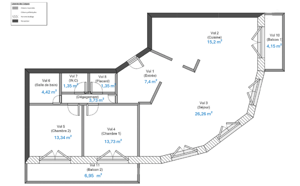 Vente Appartement T3 86 m² - Climatisation - 2 balcons - Ascenseur Grenoble