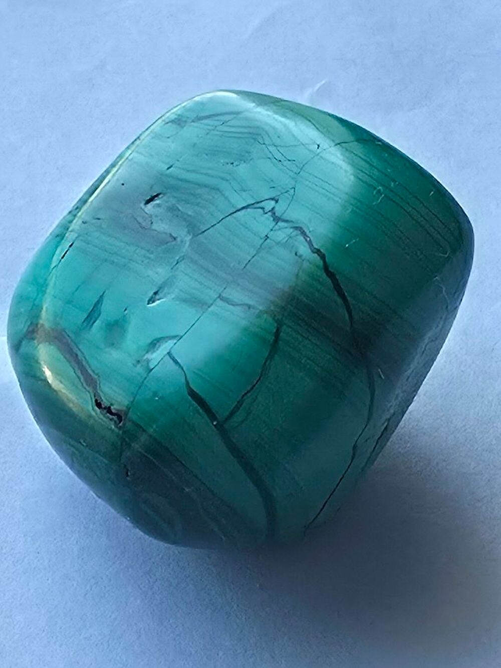 Malachite Naturelle du Katanga (RDC)-Splendide Galet Poli 37g 