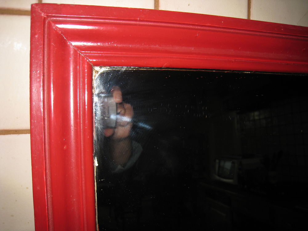 Miroir rectangulaire du XIX &egrave; au mercure Décoration