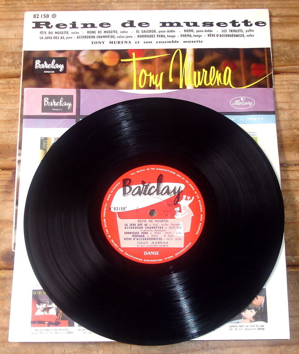 TONY MURENA - 33t / 25cm Accord&eacute;on - REINE DE MUSETTE - BIEM CD et vinyles