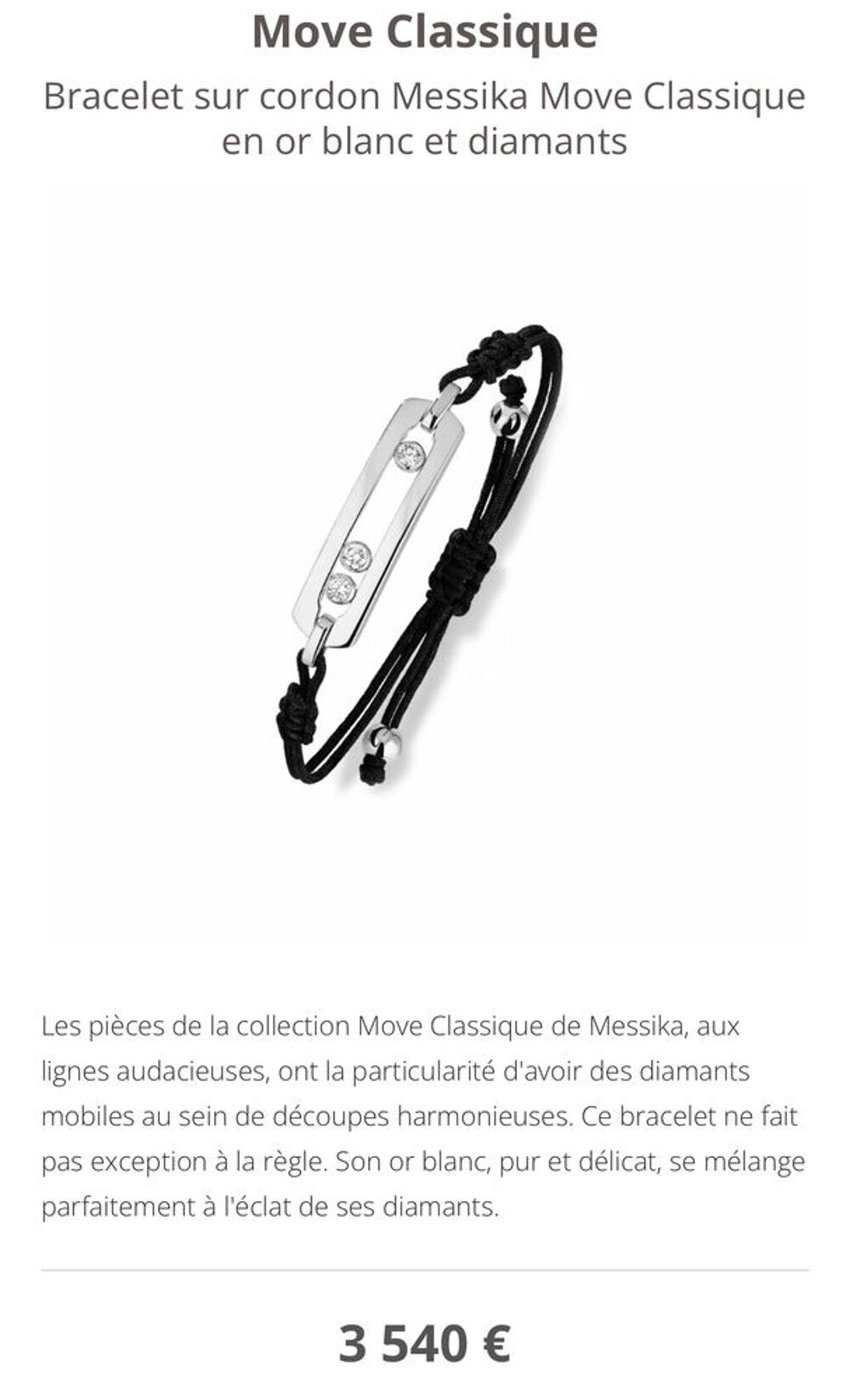 Bracelet Messika Bijoux et montres
