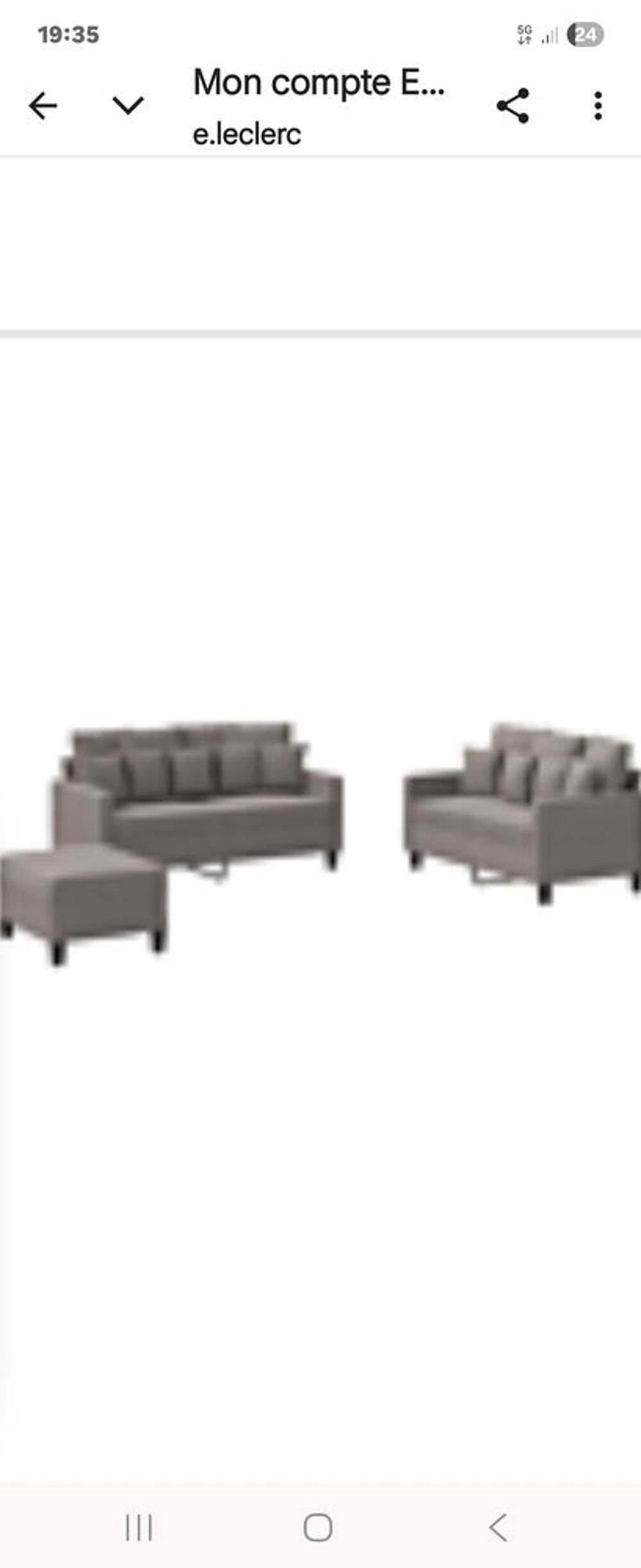 Emsemble canap&eacute; avec pouf Meubles