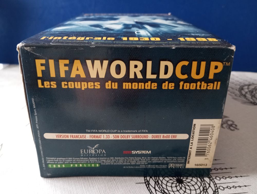 coffret box 3 vhs k7 vid&eacute;o fifa foot world cup l'int&eacute;grale DVD et blu-ray