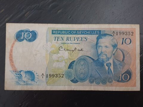 Billet 10 ruppees Seychelles 16 Bordeaux (33)