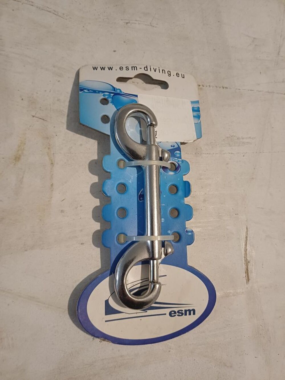Mousqueton double ESM, 9cm, inox Sports