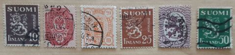 6 timbres à collection FINLANDE oblitérés à dates incertaine 2 Pontoise (95)