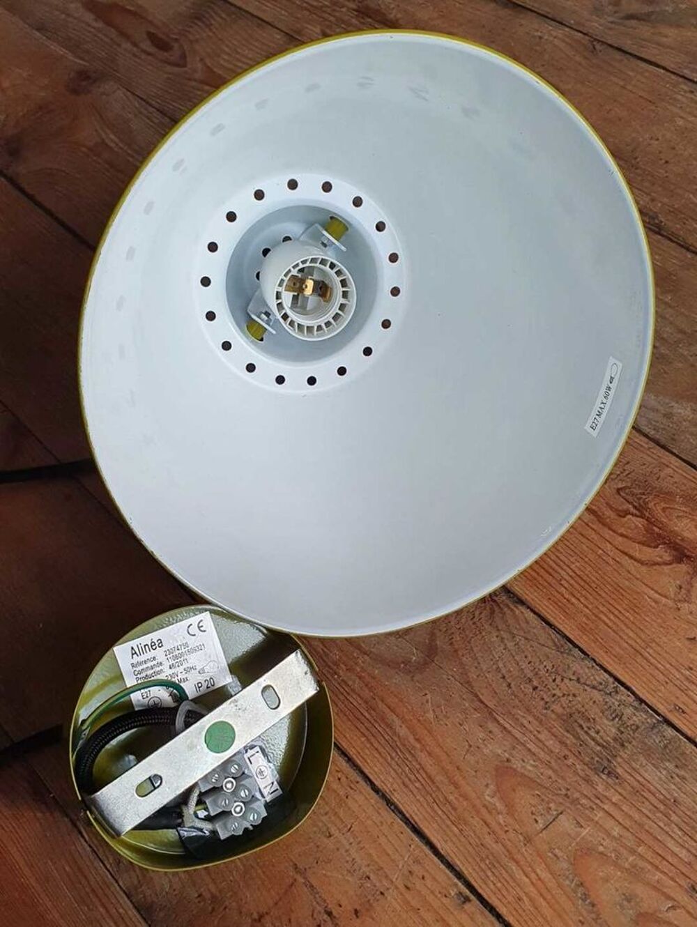 Lampe lustre Alin&eacute;a vert anis neuve Décoration