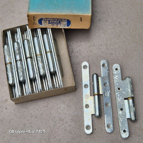 Lot de 12 Paumelles roulé acier pour fenêtre . Gauche 18 Saumur (49)