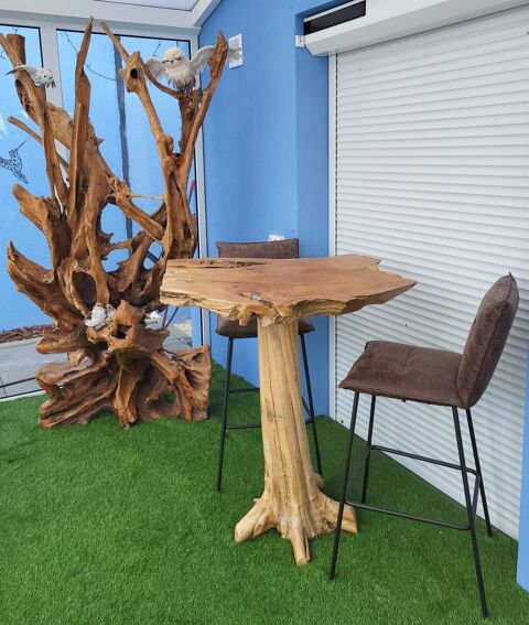 Table et grande racine en teck Heimsbrunn (68)