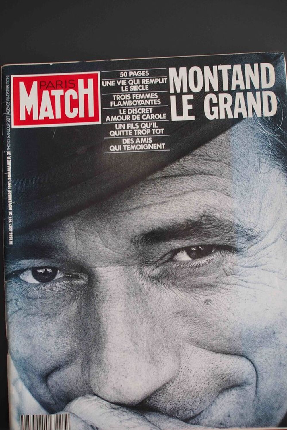 MONTAND Le grand - Paris Match - 1991 Livres et BD