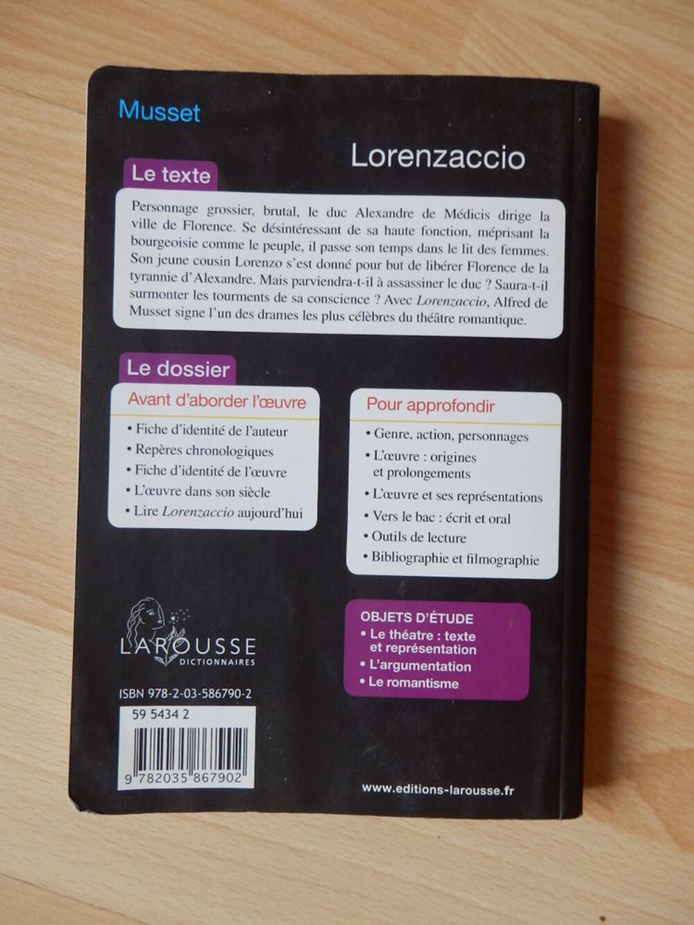 Livre : Lorenzaccio d'Alfred De Musset : Tr&egrave;s bon &eacute;tat Livres et BD
