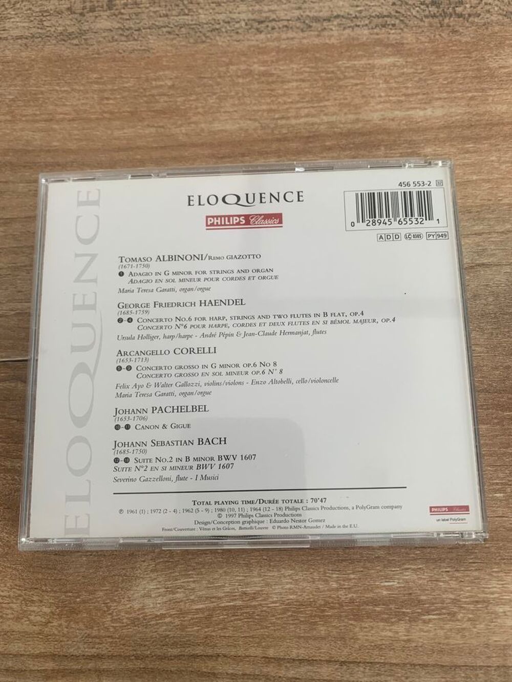 CD Albinoni Adagio " Eloquence " CD et vinyles