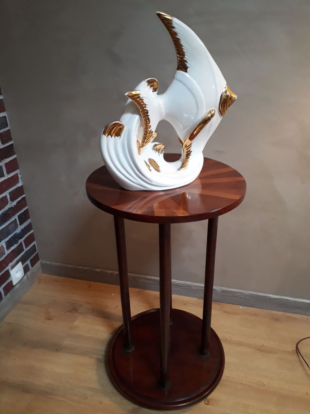 sellettes acajou massif et laiton art deco
Meubles