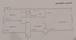  Appartement � vendre 3/4 pi�ces 63 m�