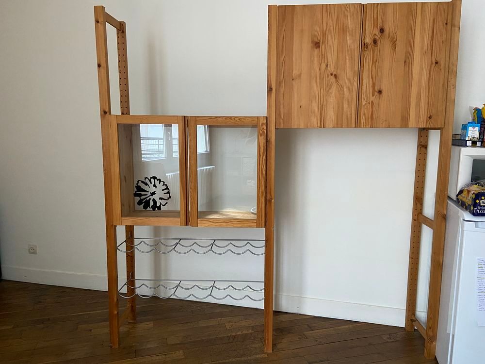 grande biblioth&egrave;que scandinave en pin massif - 3m x 1m80 Meubles