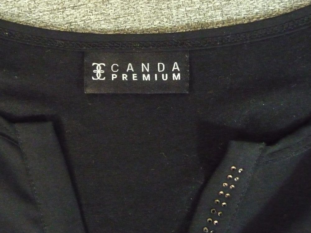 Blouse/ Top/ Tee Shirt Bi Mati&egrave;re Noir &agrave; Lien &agrave; Nouer- Canda Vêtements