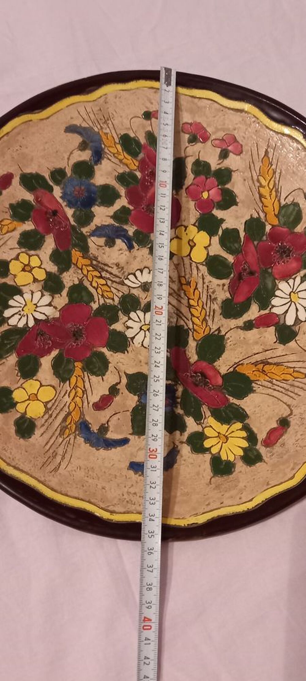 Plat c&eacute;ramique J&eacute;r&ocirc;me MASSIER Vallauris cloisonn&eacute; sign&eacute; 