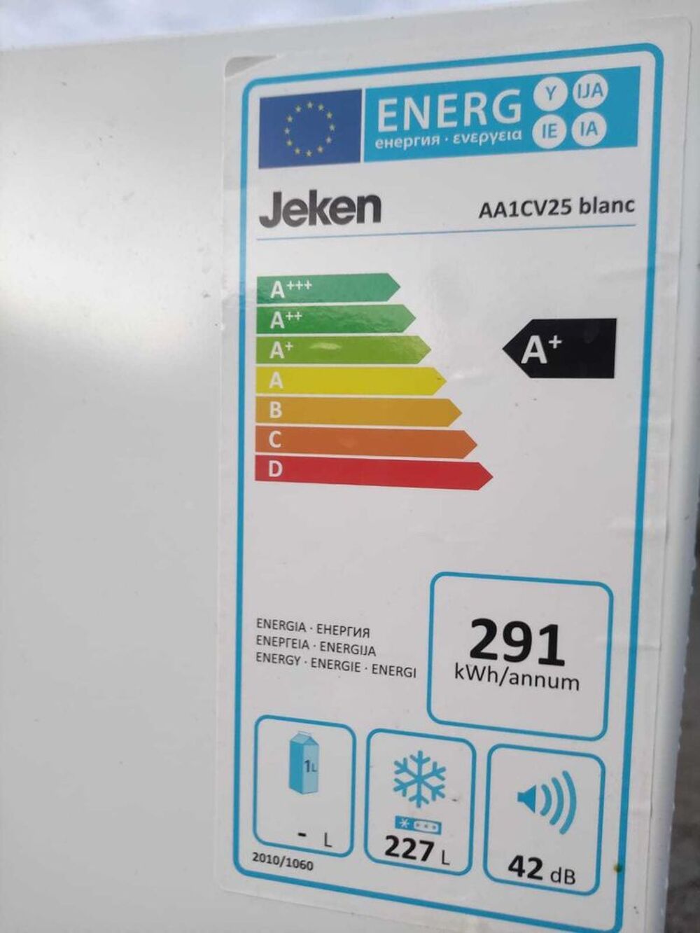 Cong&eacute;lateur armoire No Frost Jeken comme neuf livraison offerte Electroménager
