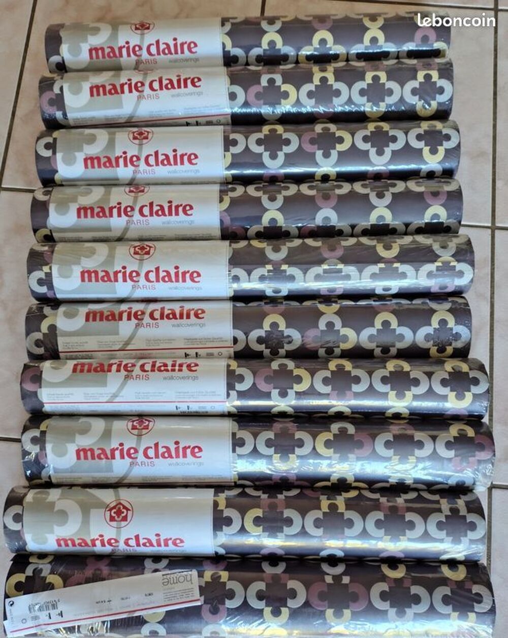 Lot de 10 rouleaux de papier peint Intiss&eacute; sans raccord Bricolage