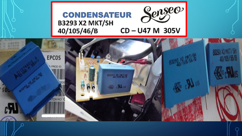 Condensateur NEUF 0.47uf 305 V pour cafeti&egrave;re SENSEO Electroménager