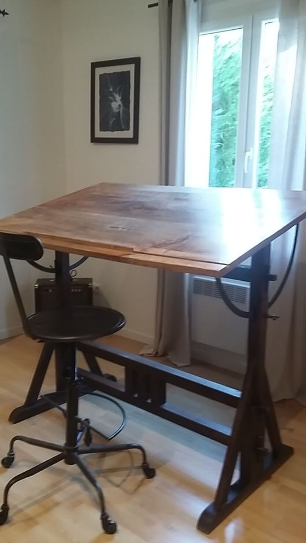 Bureau d'architecte et son tabouret Meubles