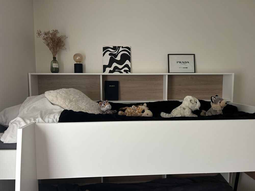 Lit superpos&eacute; blanc Mobilier enfants
