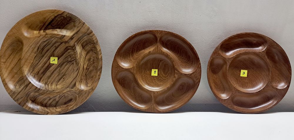 Plateaux ronds en bois exotique Cuisine
