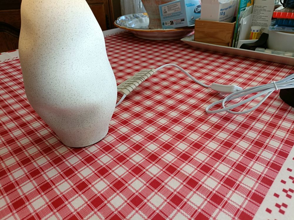 LAMPE A POSER ABAT-JOUR GRISE E14 MAISON DU MONDE Décoration