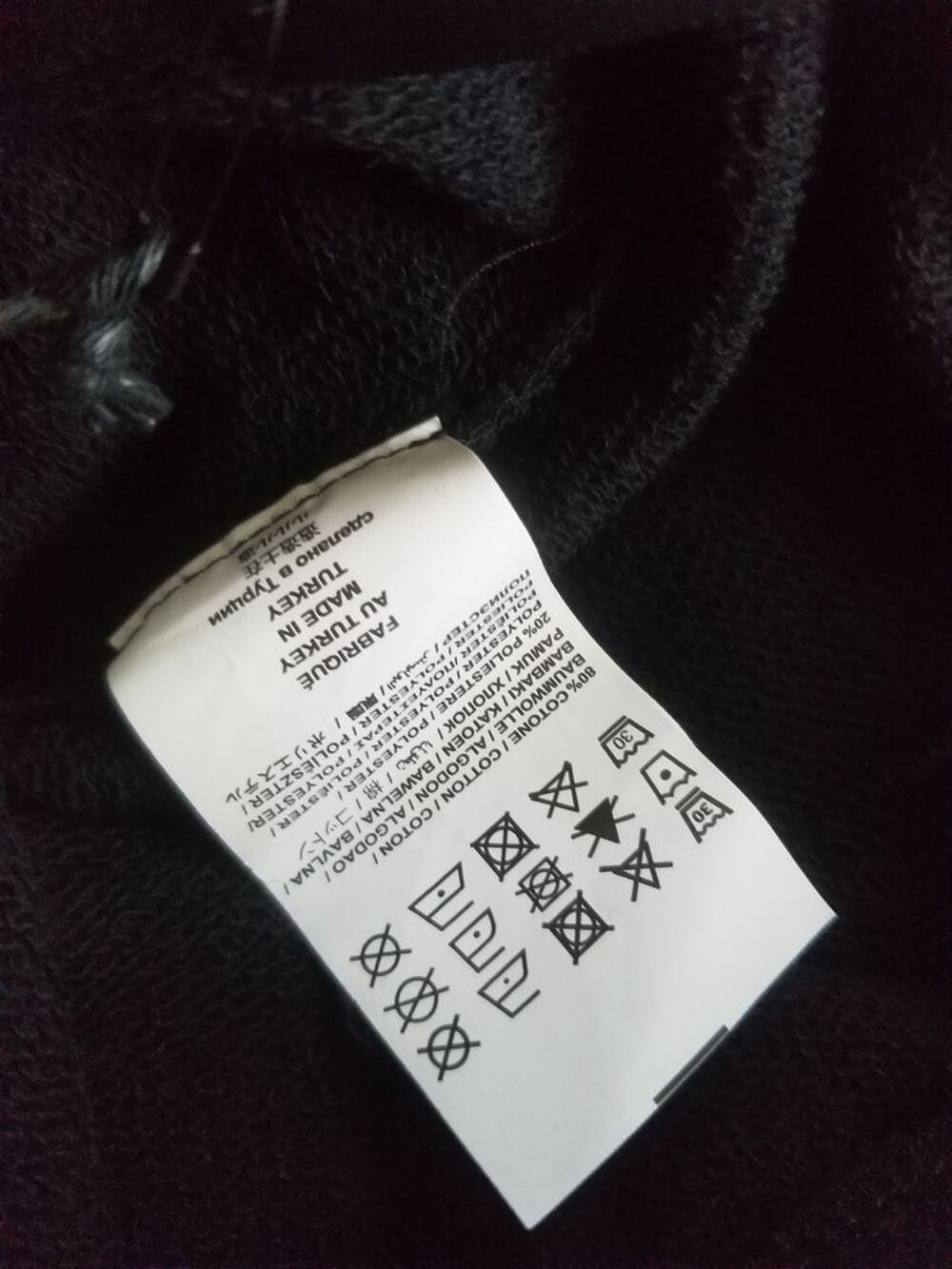 Pantalon noir molletonn&eacute; homme DRIP V�tements