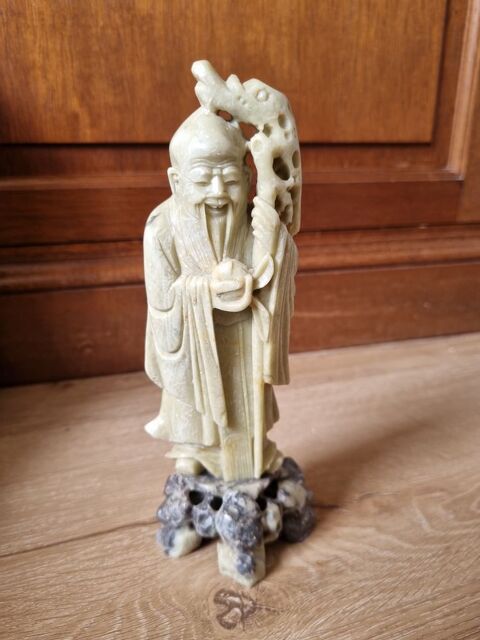 Figurine de sage chinois en pierre de lard 100 Thonon-les-Bains (74)